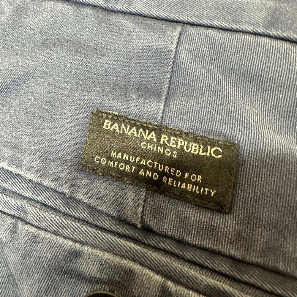Banana‎ Republic Aiden Slim Fit Chinos Pants Blue Mens 30x32 Flat Front Casual